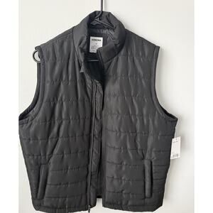 Sonoma Puffer Vest Mens Size M Black Full Zip Sleeveless Outdoor Casual NWT